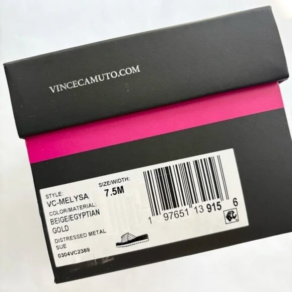 Vince Camuto Melysa Slide Sandals in Egyptian Gold NEW - Picture 7 of 7